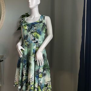 Danny & Nicole Green A-Line Sundress